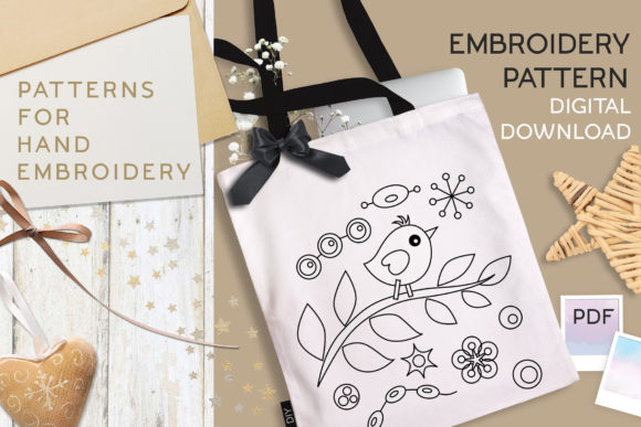 Bird on Branch DIY Embroidery: A Charming Design