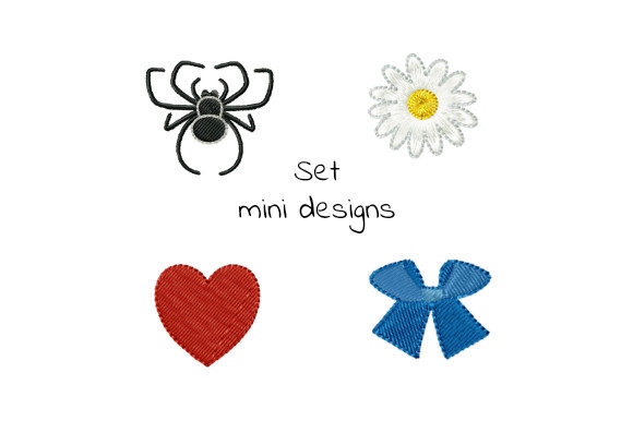 Bow Daisy Heart Spider Mini Embroidery Set