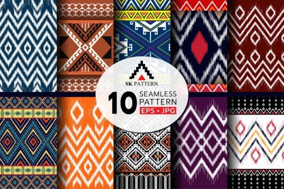 Discover the Charm of Seamless Patterns Ethnic Embroidery Set