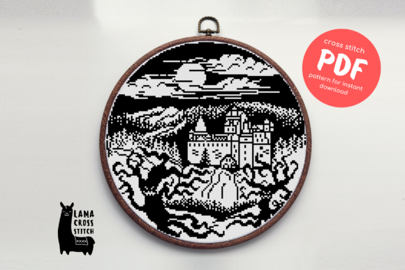 Dracula's Castle: A Spooky Cross Stitch Delight