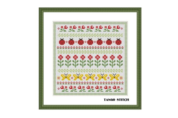 Floral Ornament Cross Stitch: A Charming Design