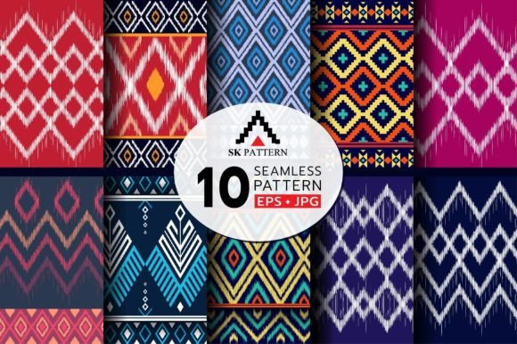 Geometric Embroidery Set for Boutique Apparel