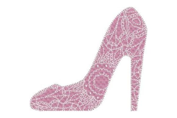 High Heel Shoe: A Charming Addition to Embroidery