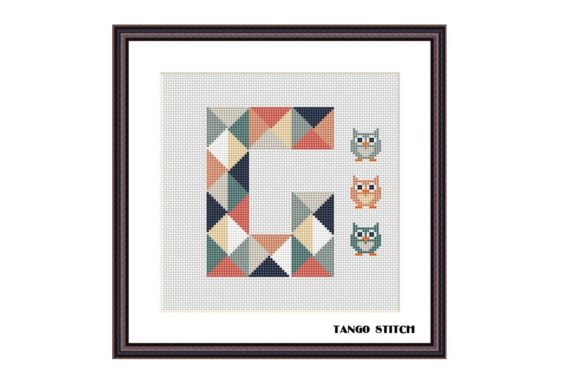 Review: Letter G and Cute Owls Cross Stitch